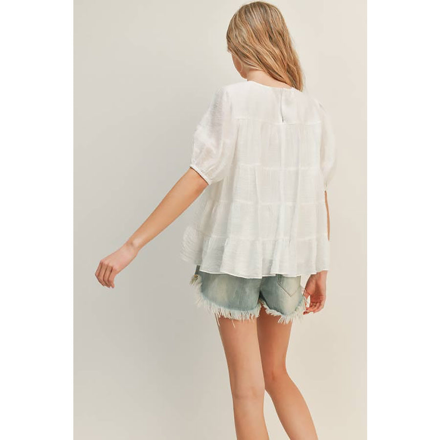Bay Breeze Tiered Babydoll Top