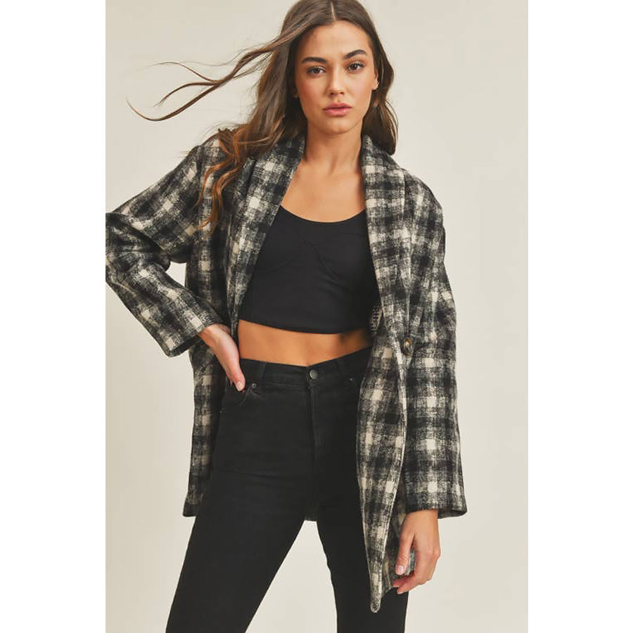 Bold Choices Plaid Coat