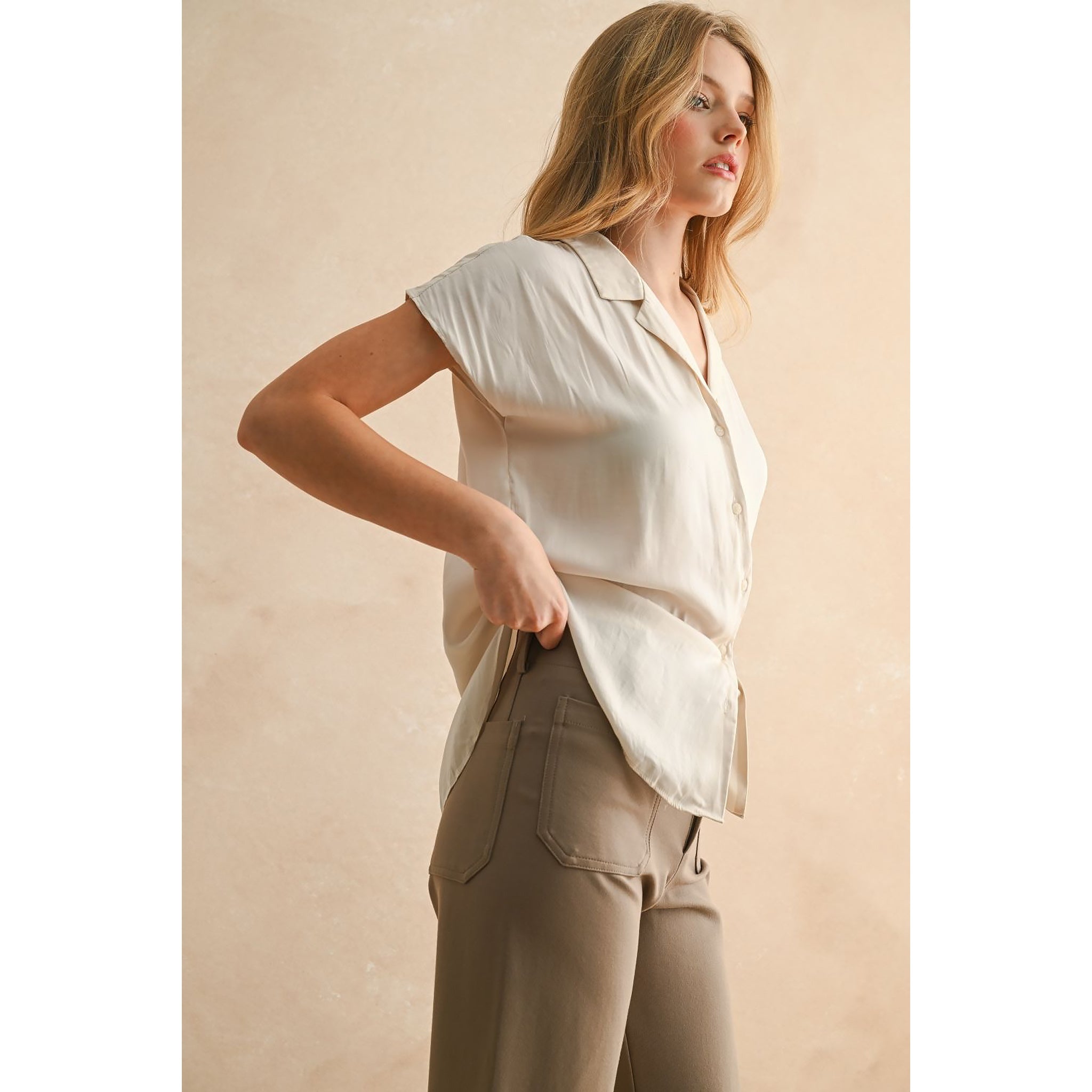 After Hours Button Down Top