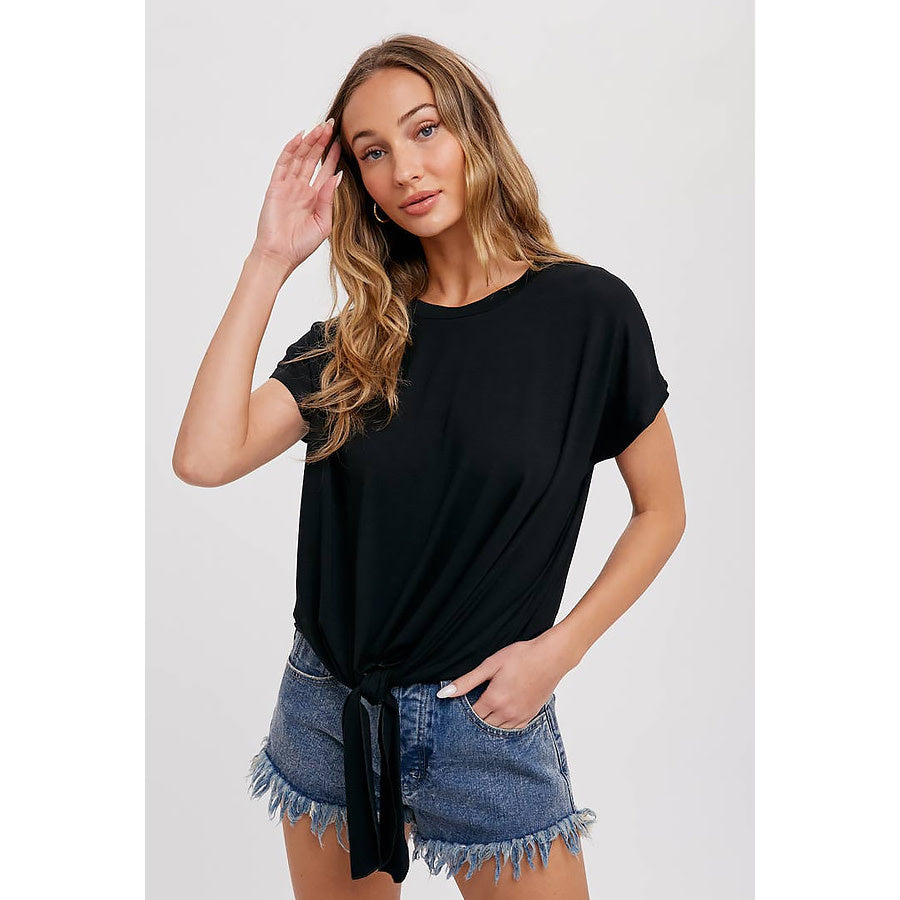 True to You Tie Front Tee