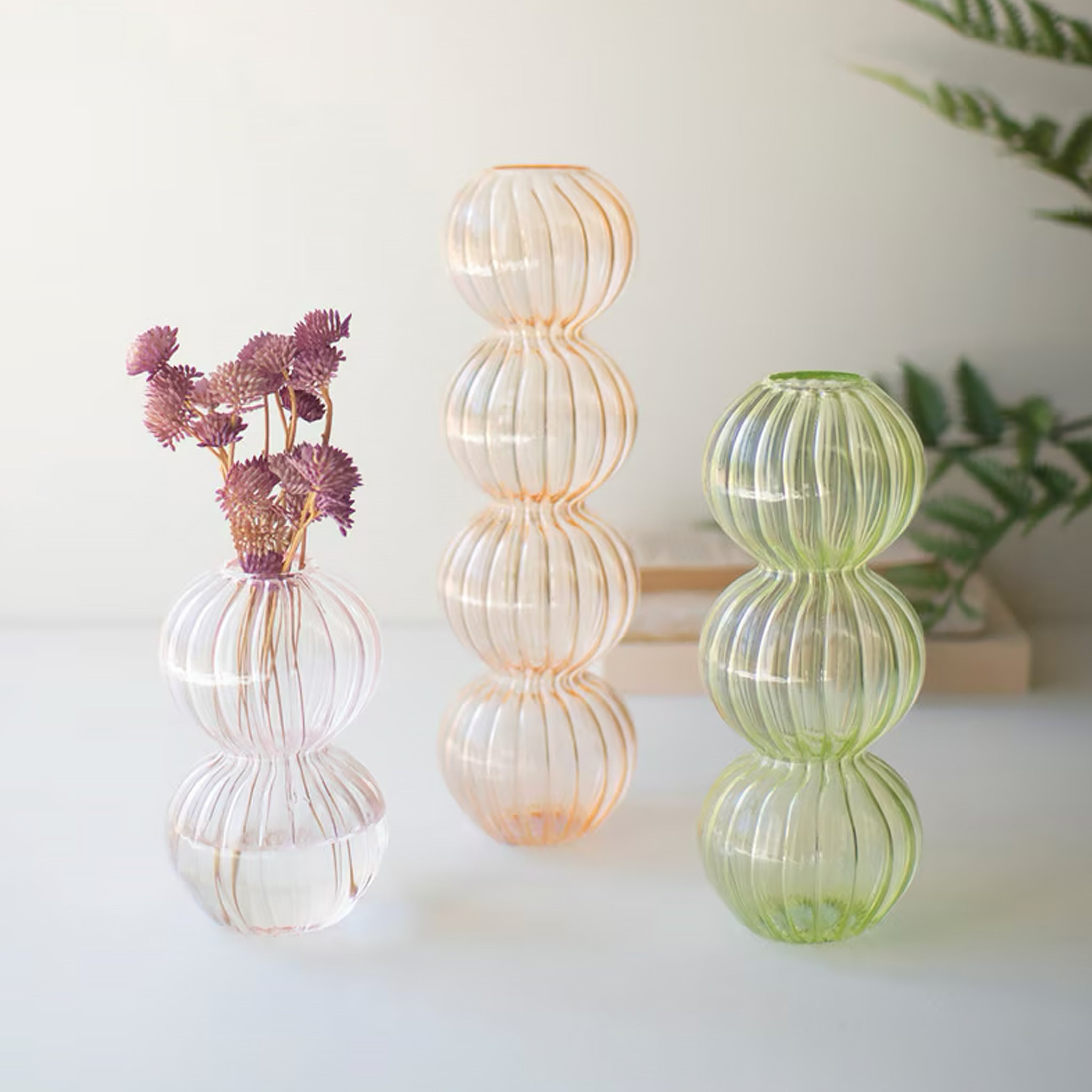 Glass Stacking Ball Vases