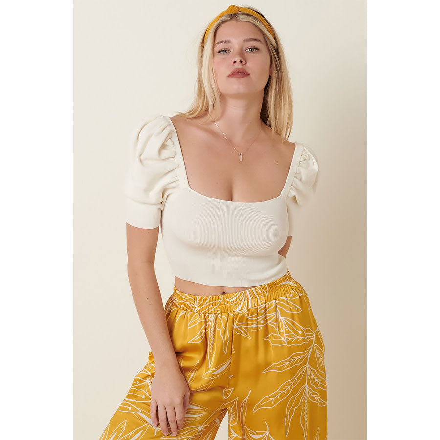 Taking Chances Puff Sleeve Top
