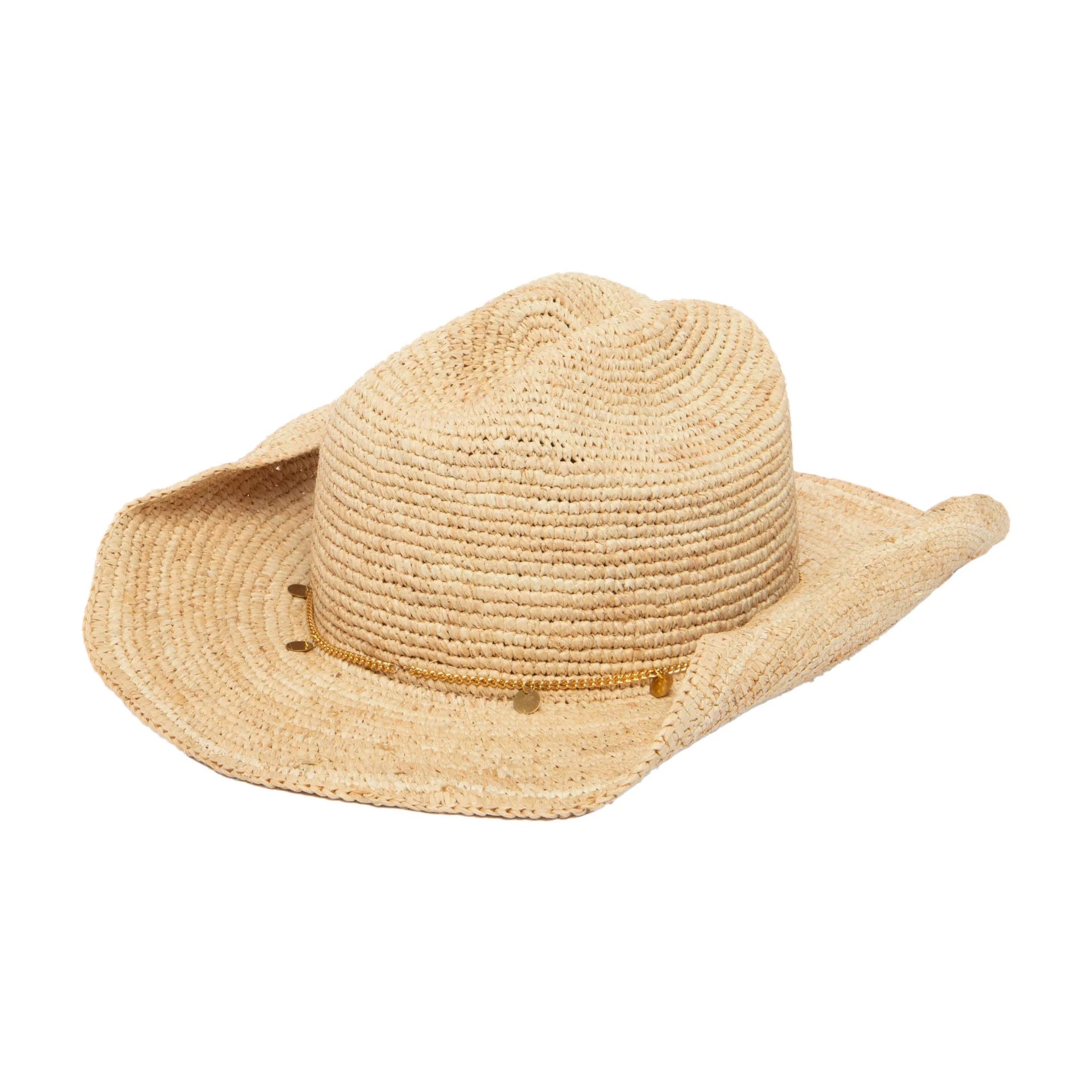 Ines Crochet Raffia Cowboy Hat