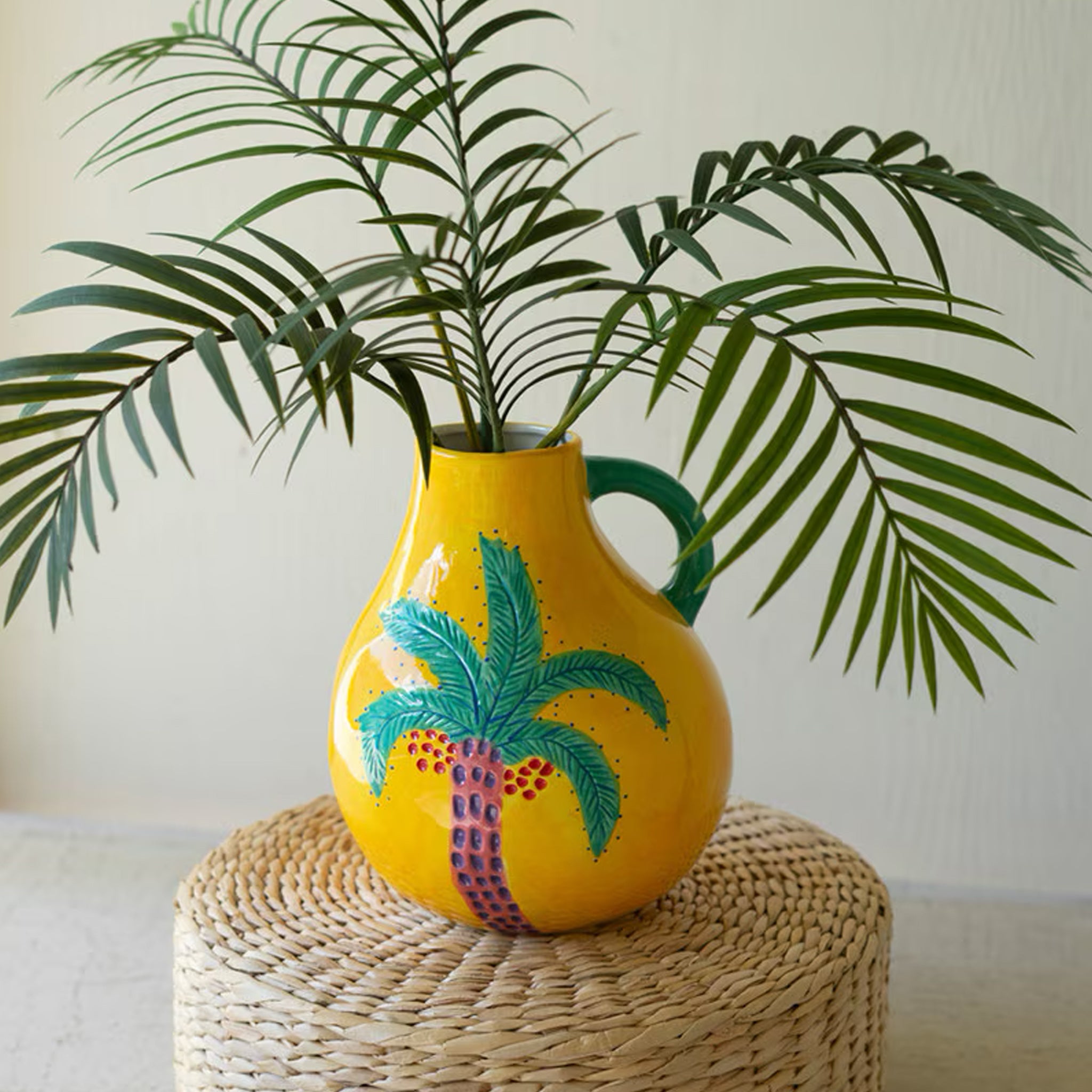 Ceramic Palm Tree Vase