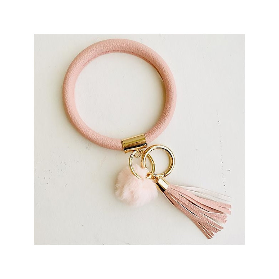 Bangle Keychain with Pom