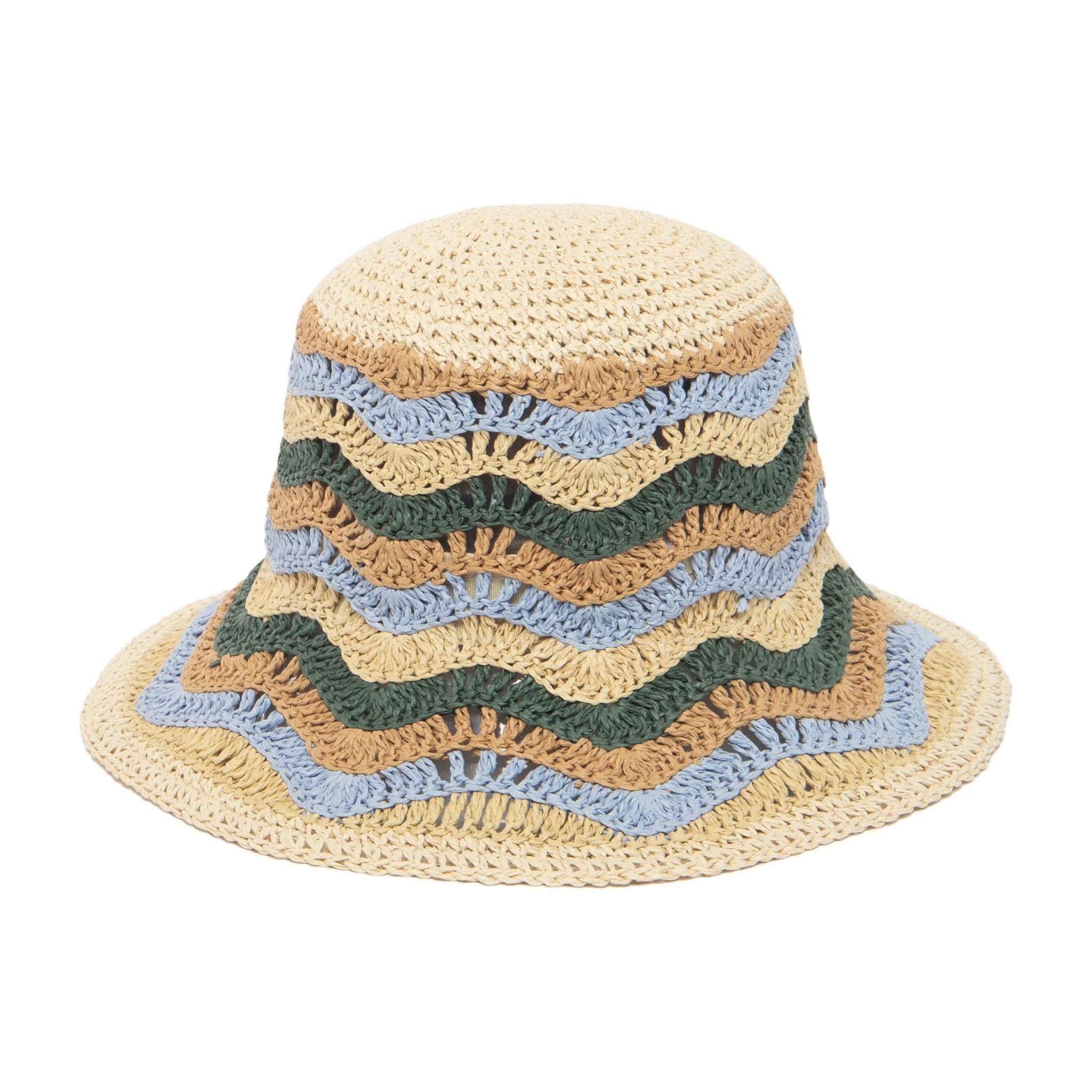 Del Mar Wavy Striped Bucket Hat