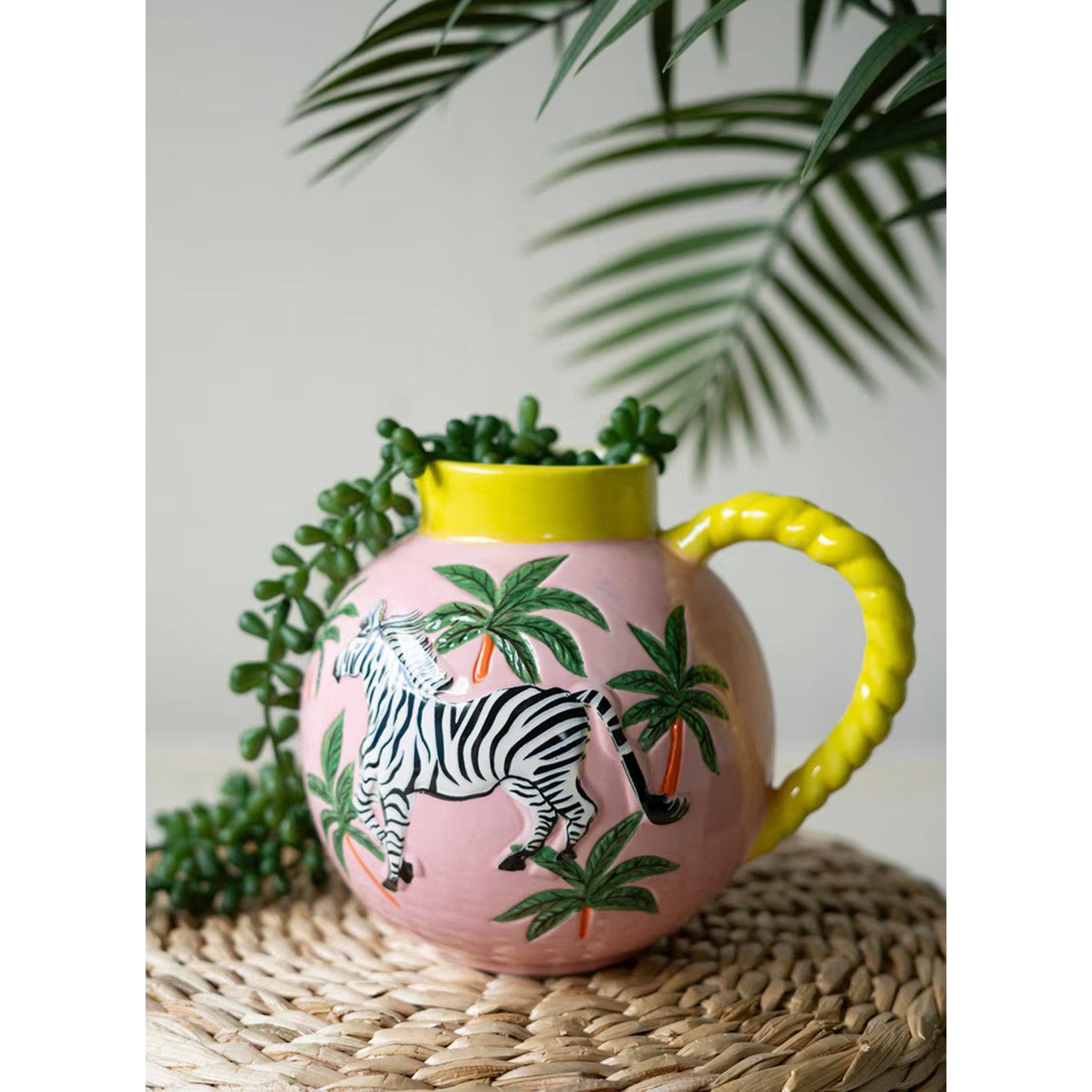 Ceramic Zebra Pitcher